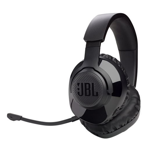 JBL Quantum 350 Wireless - Black - Wireless PC gaming headset with detachable boom mic - Hero